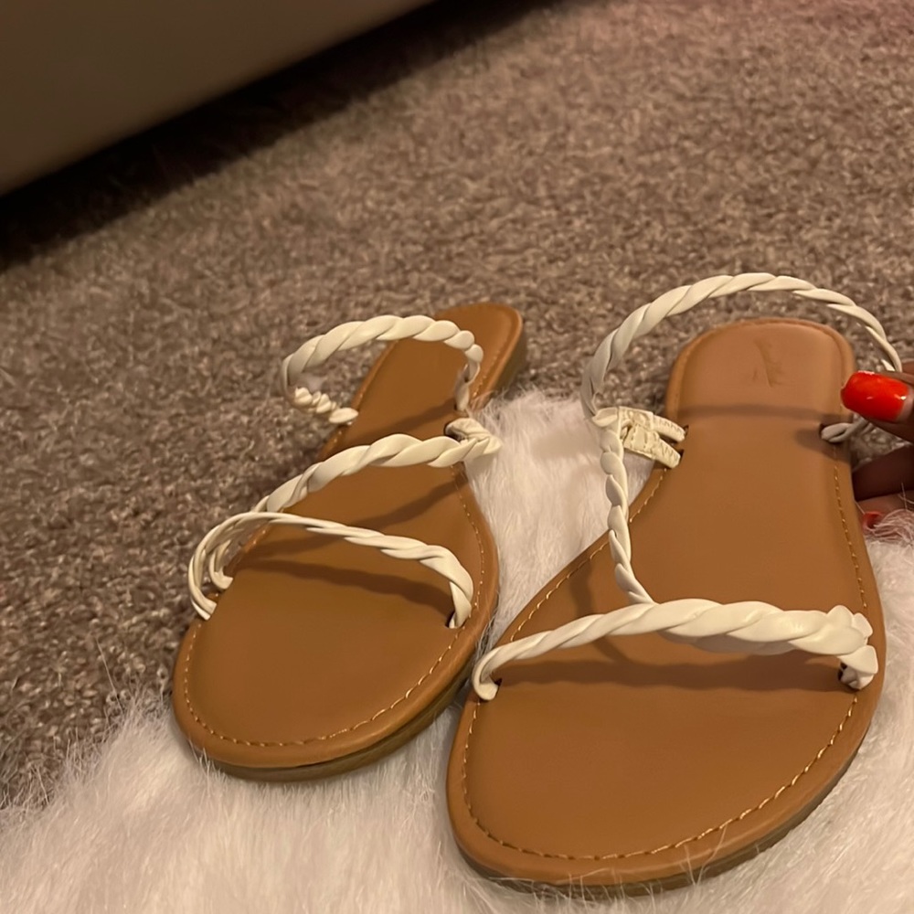 White sandals
